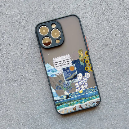 Art Painting Phone Cases For iPhone 11 12 13 14 15 16 Pro Max 15 14 Plus 13 12 Mini X XS XR 7 8 Plus SE2 Shockproof Case Cover