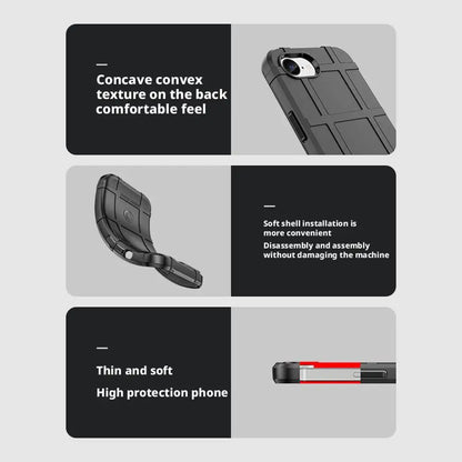 Phone Case For iPhone 16e Rugged Armor Shockproof Phone Case Soft TPU Slim Full Back Case For iPhone 16e 6.1 inch