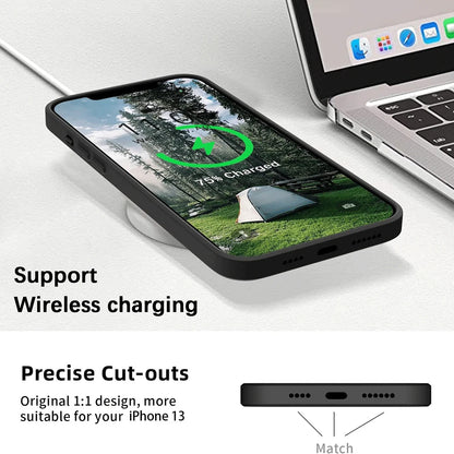 Shockproof Black Phone Case For iPhone 16 15 Pro Fundas For iphone 11 12 13 14 Pro Max 15 Plus Camera Protection Back Cover Case