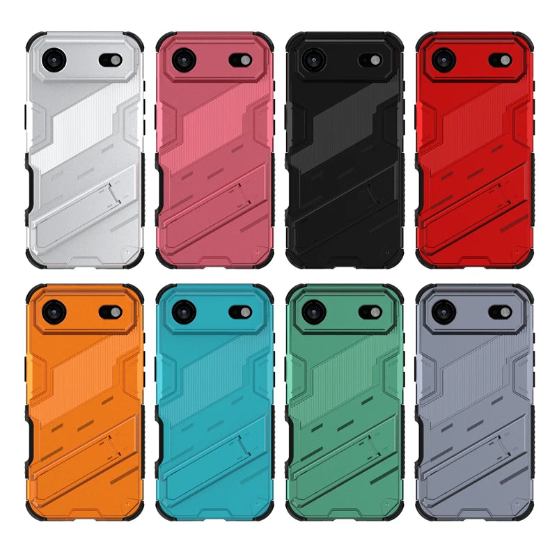 Shockproof Phone Case For iPhone 17 Air Phone Holder Armor PC Full Cover Back Case iPhone17 Pro Max Cover For iPhone 17 Air Case