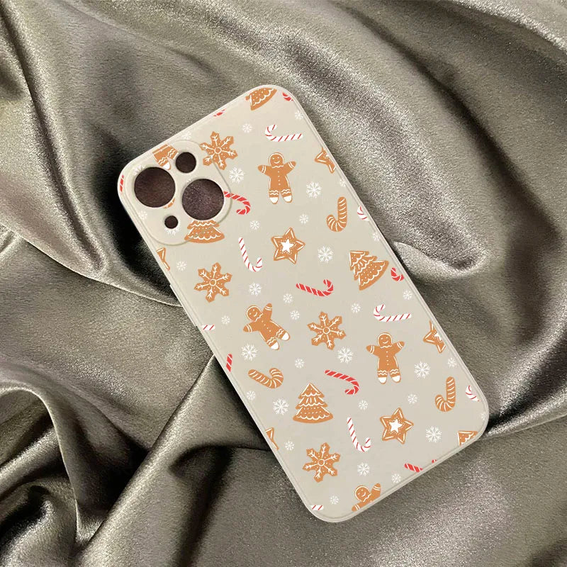 Christmas Snowman Graphic Phone Case For iPhone 17 16 15 14 11 13 Pro Max 12 Mini 7 8Plus Cute Soft Silcone Cover Shell Gifts