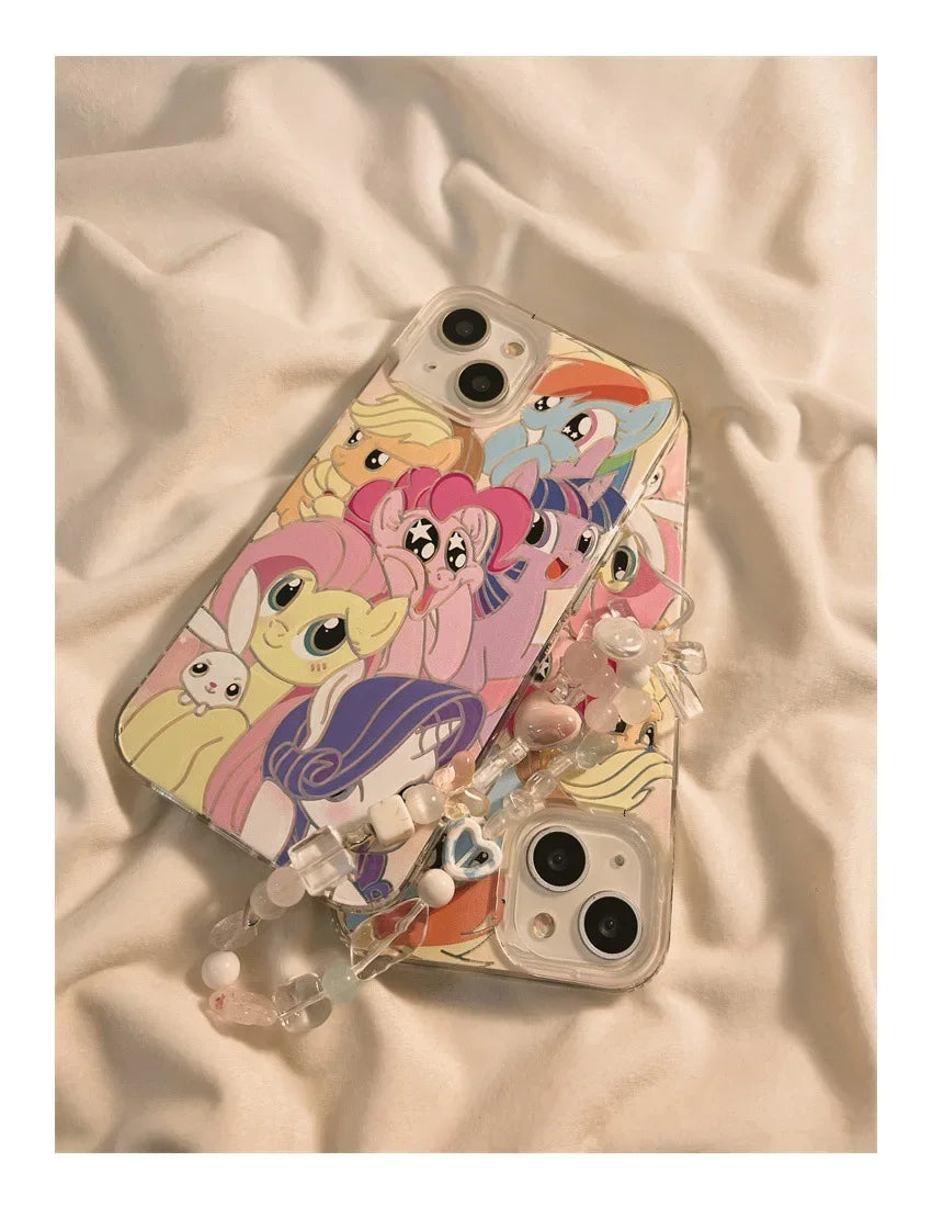 My Little Pony Pinkie Pie Phone Cases for IPhone 15 14 13 12 11 Pro Max Y2K Decorative Cover for IPhone 14 15 Plus Protective