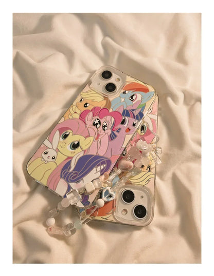 My Little Pony Pinkie Pie Phone Cases for IPhone 15 14 13 12 11 Pro Max Y2K Decorative Cover for IPhone 14 15 Plus Protective