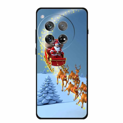 Christmas Phone Cases For Oneplus 12 12R 13 Case Black TPU Silicone For OnePlus 13 5G  TPU Protective Soft Cover 1+12 1+12R 1+13