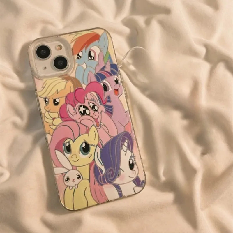 My Little Pony Pinkie Pie Phone Cases for IPhone 15 14 13 12 11 Pro Max Y2K Decorative Cover for IPhone 14 15 Plus Protective