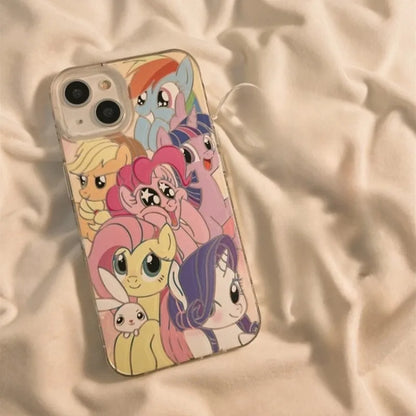 My Little Pony Pinkie Pie Phone Cases for IPhone 15 14 13 12 11 Pro Max Y2K Decorative Cover for IPhone 14 15 Plus Protective