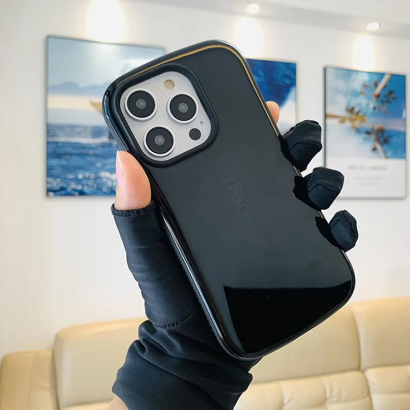 Shockproof Phone Case For iPhone 15 Pro Max 14 PLUS 12 11 13 Mini Iface Mall Curve Plastic Armor Anti-Skid Smooth Back Cover