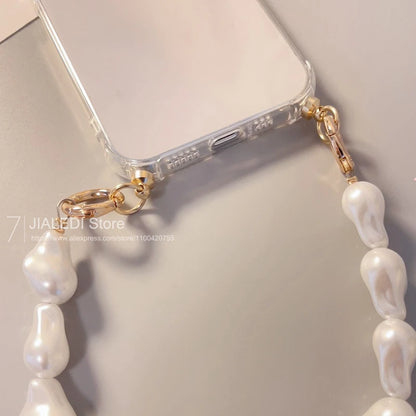 Pearl Bracelet Chain Phone case For iPhone 16 15 14 13 12 11 Pro X XS Max XR 7 8 Plus Shockproof Protection Cover