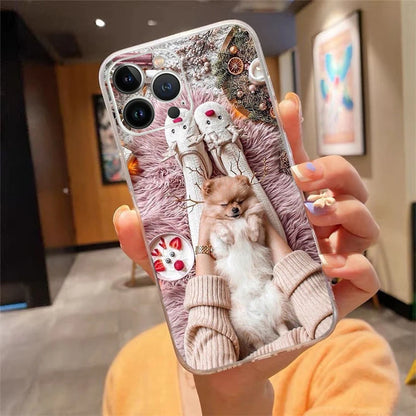Christmas Santa Deer Snowman Phone Case For iphone 17 Pro Max Air 16 15 14 13 Pro Max 15 16 Pro 15Plus