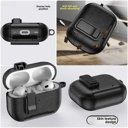 Can be used in mobile phone holders For AirPods Pro 3 Case Shockproof Protective Cover For AirPods 1 2 3 4 Pro Leather Bracket