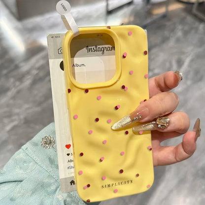 Love Polka Dot Texture Phone Case For iPhone 15 16 17 Pro Max Cases for iPhone 13 14 12 11 Pro 16 Plus 17 Air Shockproof Cover