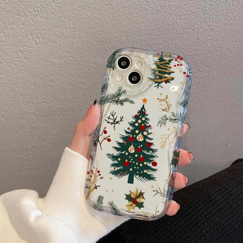 Christmas Celebration Tree Phone Case For iPhone 17 16 15 14 13 12 11 Pro Max XS XR 7 8 Plus SE2 16E 17Air Shockproof Soft Cover