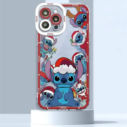 Christmas Stitch Cute Phone Case For IPhone 17 Air 16 14 12 11 Pro Max 15 Plus 13 Mini 16E Cool Simple Full Protection Cover
