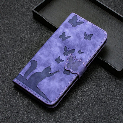 i Phone 17 Flip Case for Coque iPhone 15 16 14 13 12 11 Pro Max iPhon 15 Plus Cases Cute Cat Butterfly Leather Wallet Back Cover