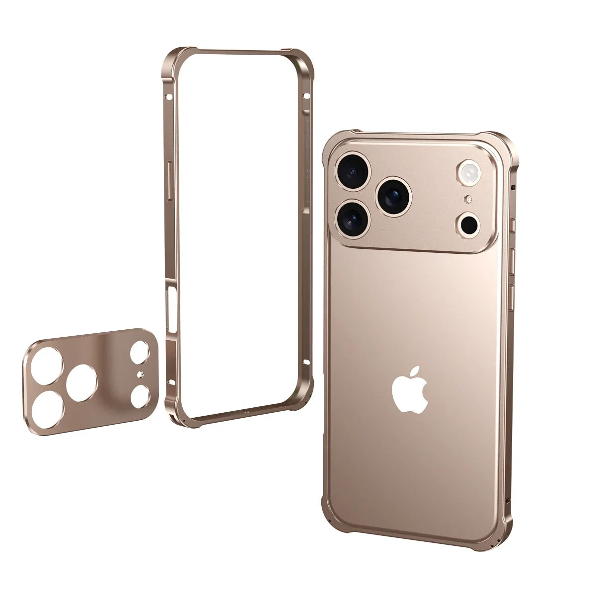 Luxury High-end Official Colour Alloy Aluminium Frame Phone Cases For IPhone 17 Air 17 Pro Max Anti-Shock Lens Rugged Back Cover