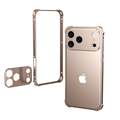Luxury High-end Official Colour Alloy Aluminium Frame Phone Cases For IPhone 17 Air 17 Pro Max Anti-Shock Lens Rugged Back Cover