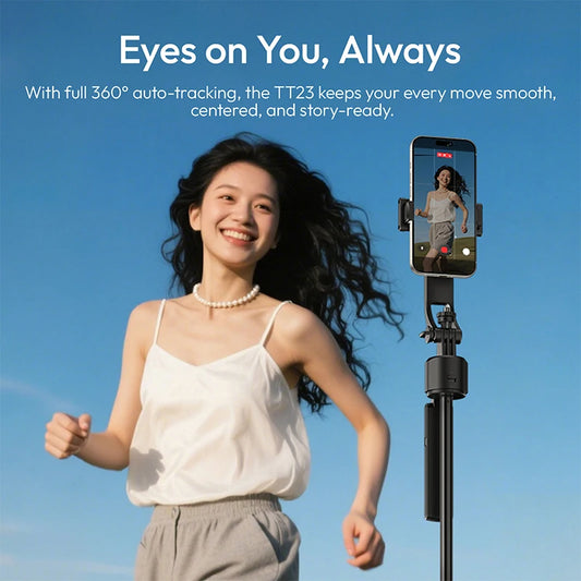 Ulanzi TT23 Auto-Tracking Selfie Stick Tripod for Travel Vlog Livestreaming