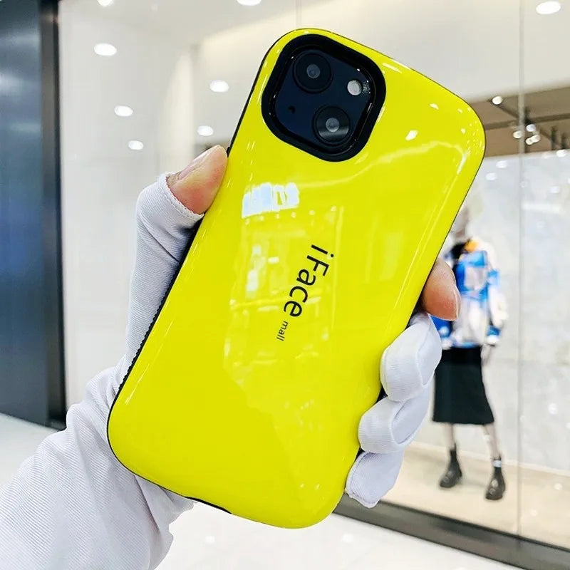 Shockproof Phone Case For iPhone 15 Pro Max 14 PLUS 12 11 13 Mini Iface Mall Curve Plastic Armor Anti-Skid Smooth Back Cover