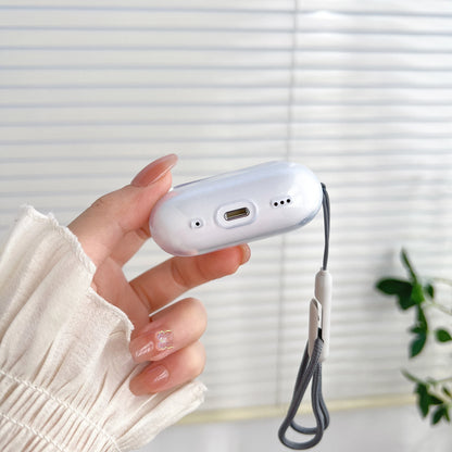 Clear Soft TPU Earphone Case for Airpods 4 3 2 1 Pro Pro2 Pro 3 Shockproof with Lanyard Strap for Airpods 4 Charging Case Cover