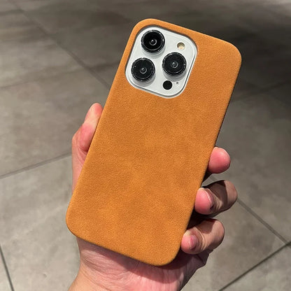 Phone Case For iPhone 16 15 14 13 12 11 Pro Max Plus Suede Leather Cases Matte Silicone Soft Shockproof Cover Fashion by Quickfindgoods. Store