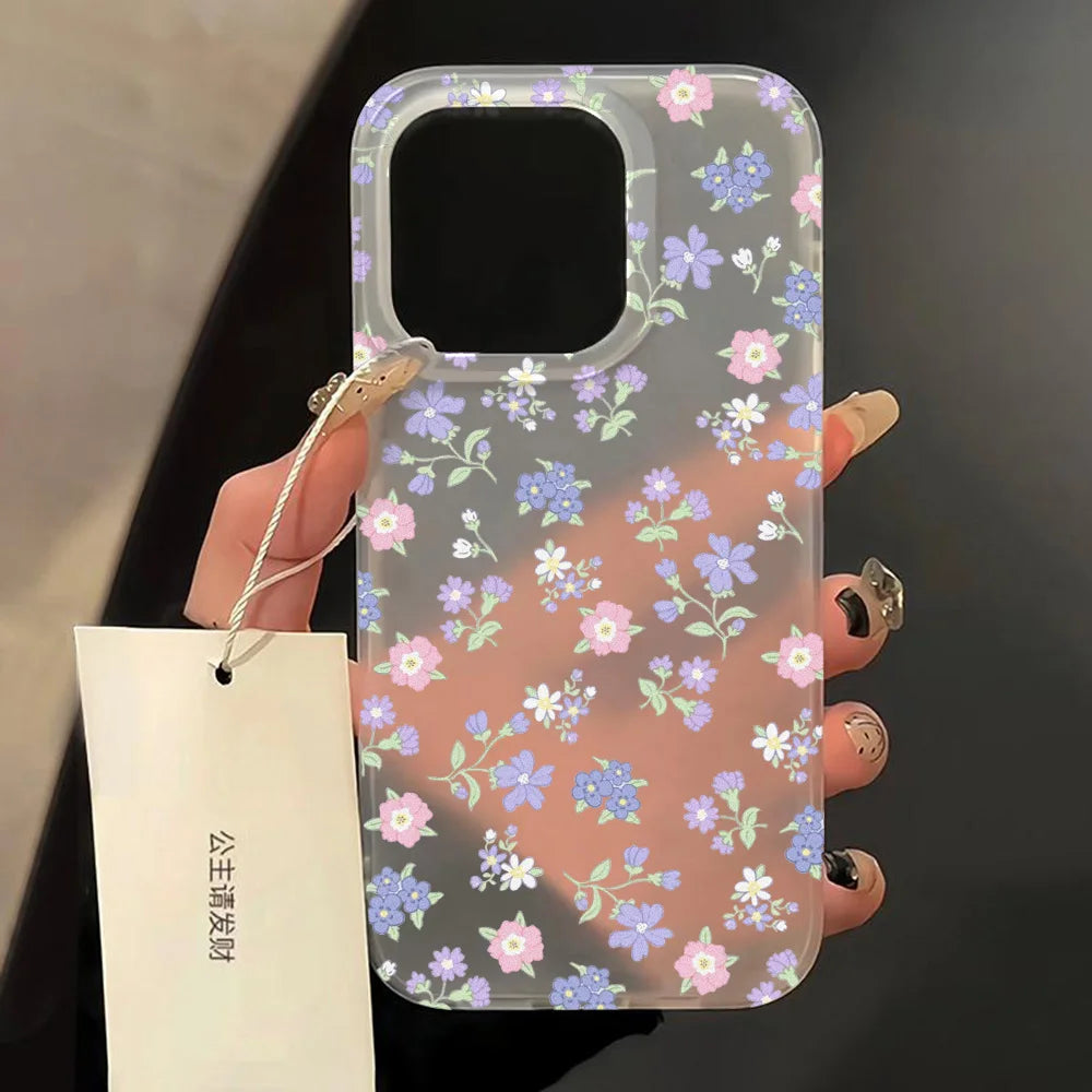Flower Matte Case For iPhone 17 Cases iPhone 17 Air 16 Pro Max 12 14 11 13 15 Fundas Soft Shockproof Cover Leopard Phone Bumper