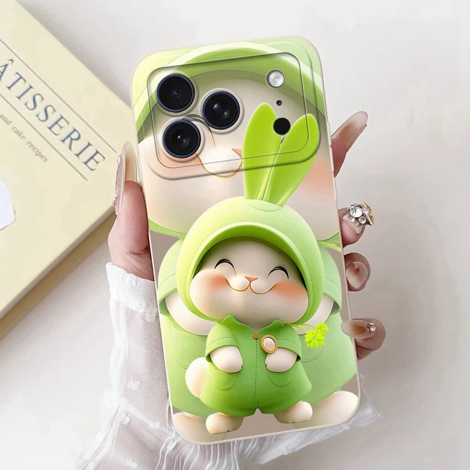 Cute Cartoon Phone Case For iPhone 17 Pro Max 17 Air Soft Silicone Shockproof Cases For iPhone17 17Pro 17Air Covers Bumpers