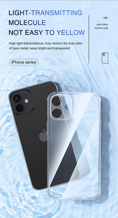 Air Bag Thick Shockproof Silicone Clear Phone Case For iPhone 16 Pro Case for iPhone 16 Plus 16Pro Max Transparent Cover Cases