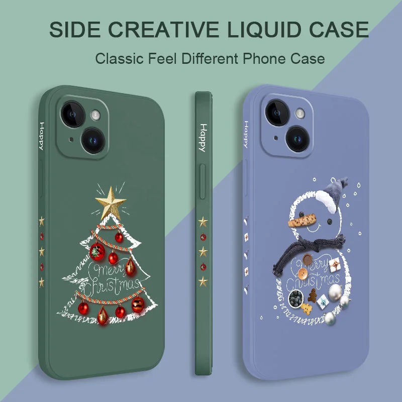 Christmas Motifs Phone Case For iPhone 17 Air 16 16E 15 14 13 12 11 Pro Max Mini X XR XS  8 7 Plus 6 6S Plus Cover
