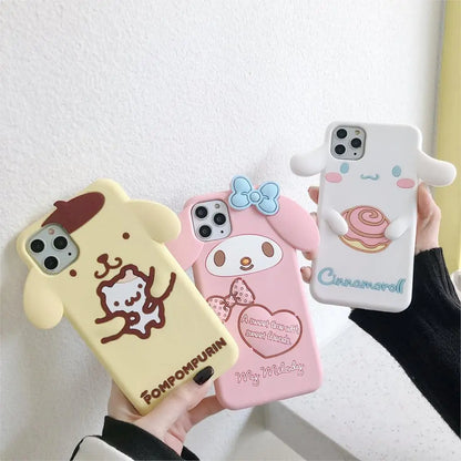 Cartoon My Melody Cinnamoroll Soft Silicone TPU Phone Cases For iPhone 14 13 12 11 15 Pro Max X XR XS Max 7 8 Plus Cover
