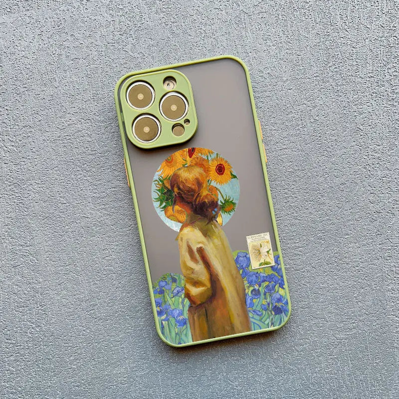 Art Painting Phone Cases For iPhone 11 12 13 14 15 16 Pro Max 15 14 Plus 13 12 Mini X XS XR 7 8 Plus SE2 Shockproof Case Cover