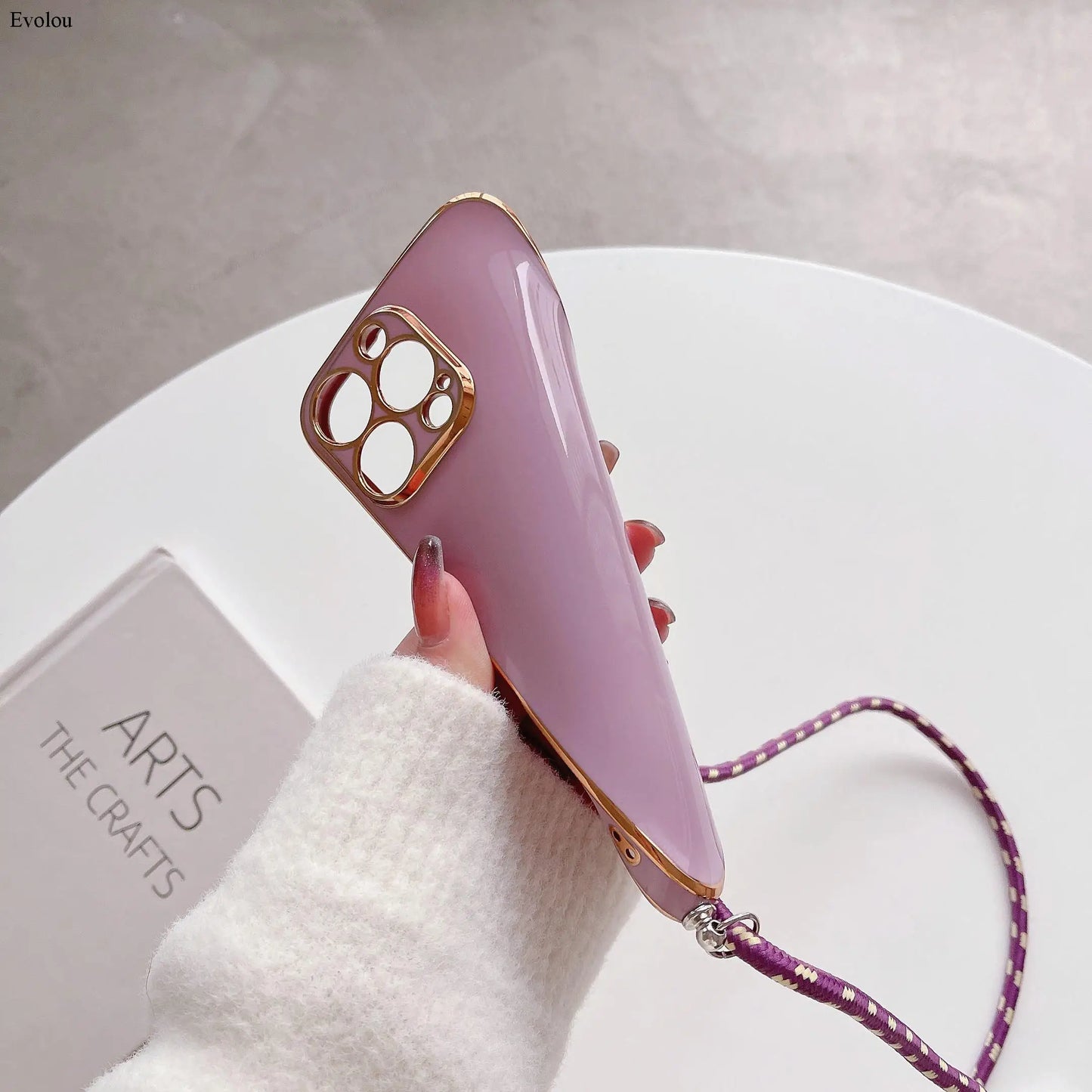 Crossbody lanyard Plating Phone Case For Nothing Phone 2 Soft TPU Lens protection Shockproof Back Cover For Nothing Phone 3A Pro