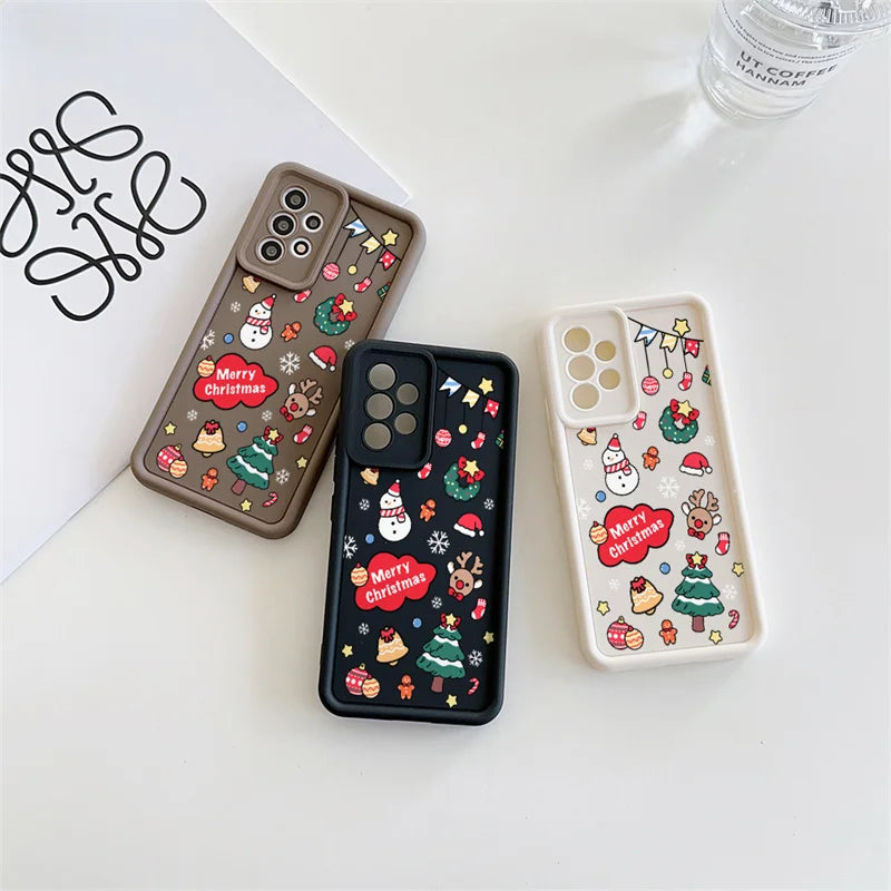 Christmas Elk Silicone Phone Cases For Motorola Moto G30 G05 G34 G04 G24 G14 G15 G22 G04S E32 E13 E40 E14 E22 G9 G Play 2025