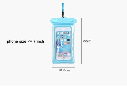 Waterproof Swimming Mobile Phone Cases Macron AirBag Hanging Neck Cases Diving Skiing Universal Phone Bag for All Phones 7 Inch