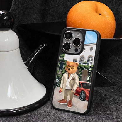 BARON FILOU bear phone case for iphone 16 15 14 13 12 11 pro max plus cover Luxury car fashion  funda sport Skiing cases carcasa