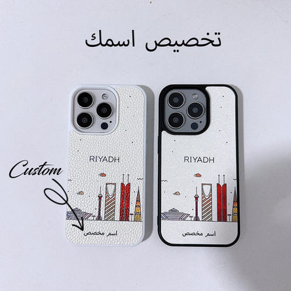 Personalized customized name phone case for iphone 17 16 15 14 plus 13 12 11 pro max cover Luxury Saudi Arabia funda city cases