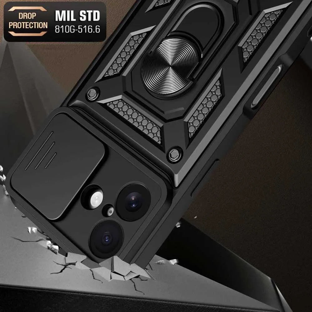 Shockproof Armor Case For iPhone 17 Car Holder Phone Cover for iPhone17 5G Camera Lens Protection Fundas