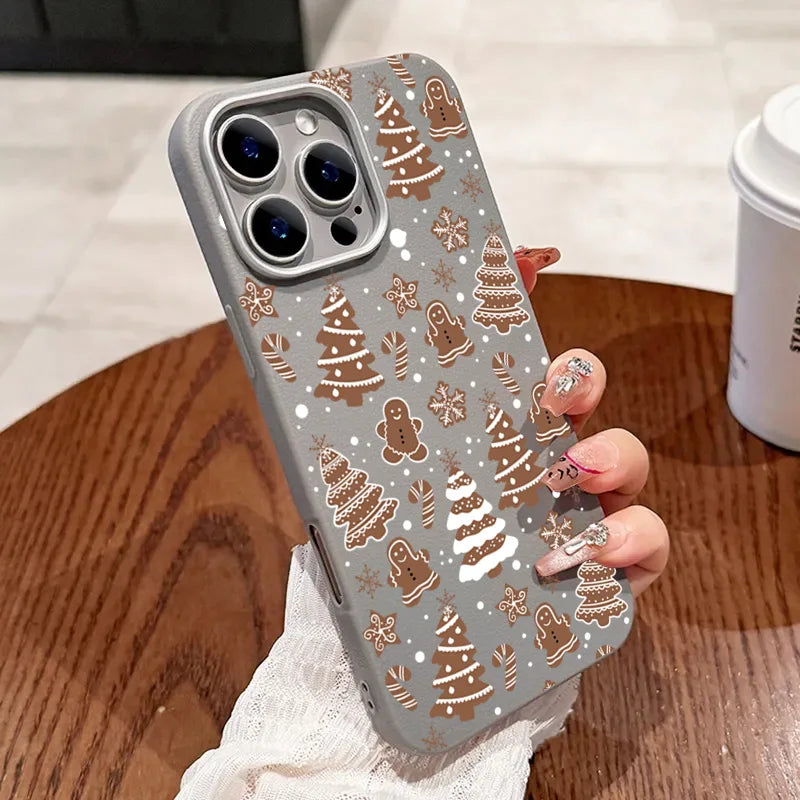 Christmas Tree Graphic Phone Case For iPhone 17 16 15 14 13 12 11 Pro Max X XR XS SE2 8 7 Plus Pro Air Matte Leather Back Cover