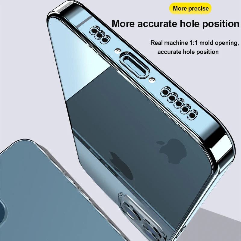 Transparent Phone Case For iPhone 11 12 13 14 15 Pro Max Case Silicone Soft Cover For iPhone  X XS Max XR 8 7 Plus Back Cover