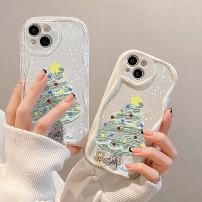 Christmas Tree Phone Case For iPhone 17 Pro Max Cases iPhone 16 11 12 14 13 15 16E 17 Air XS X XR 7 8 Plus Shockproof Soft Cover