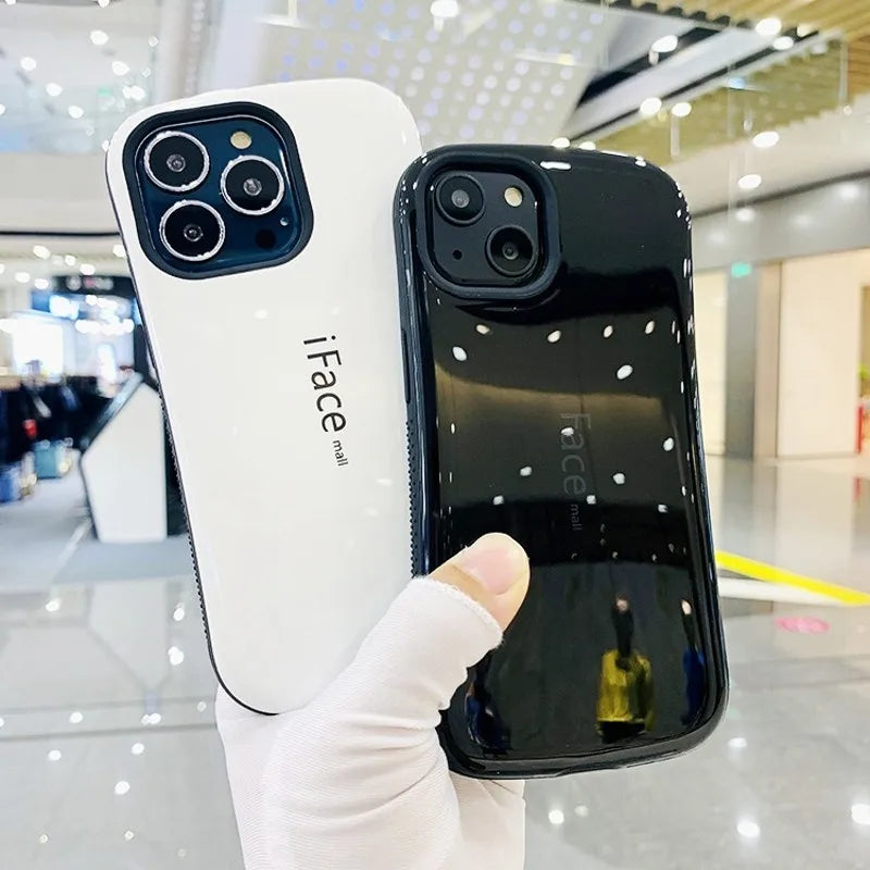 Shockproof Phone Case For iPhone 15 Pro Max 14 PLUS 12 11 13 Mini Iface Mall Curve Plastic Armor Anti-Skid Smooth Back Cover