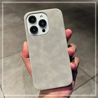 Phone Case For iPhone 16 15 14 13 12 11 Pro Max Plus Suede Leather Cases Matte Silicone Soft Shockproof Cover Fashion by Quickfindgoods. Store