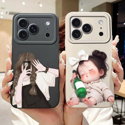 Cutie case for iPhone 17 Pro Max 17 Air Soft Silicone Shockproof Cases For iPhone17 17Pro 17Air Covers Bumpers