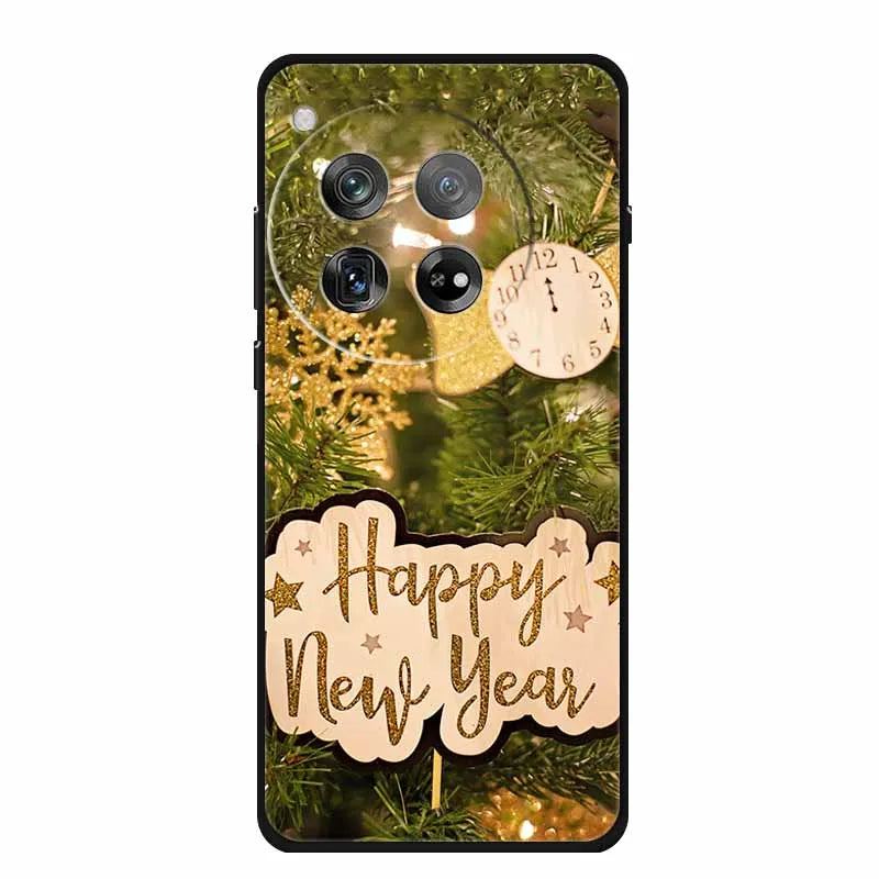 Christmas Phone Cases For Oneplus 12 12R 13 Case Black TPU Silicone For OnePlus 13 5G  TPU Protective Soft Cover 1+12 1+12R 1+13