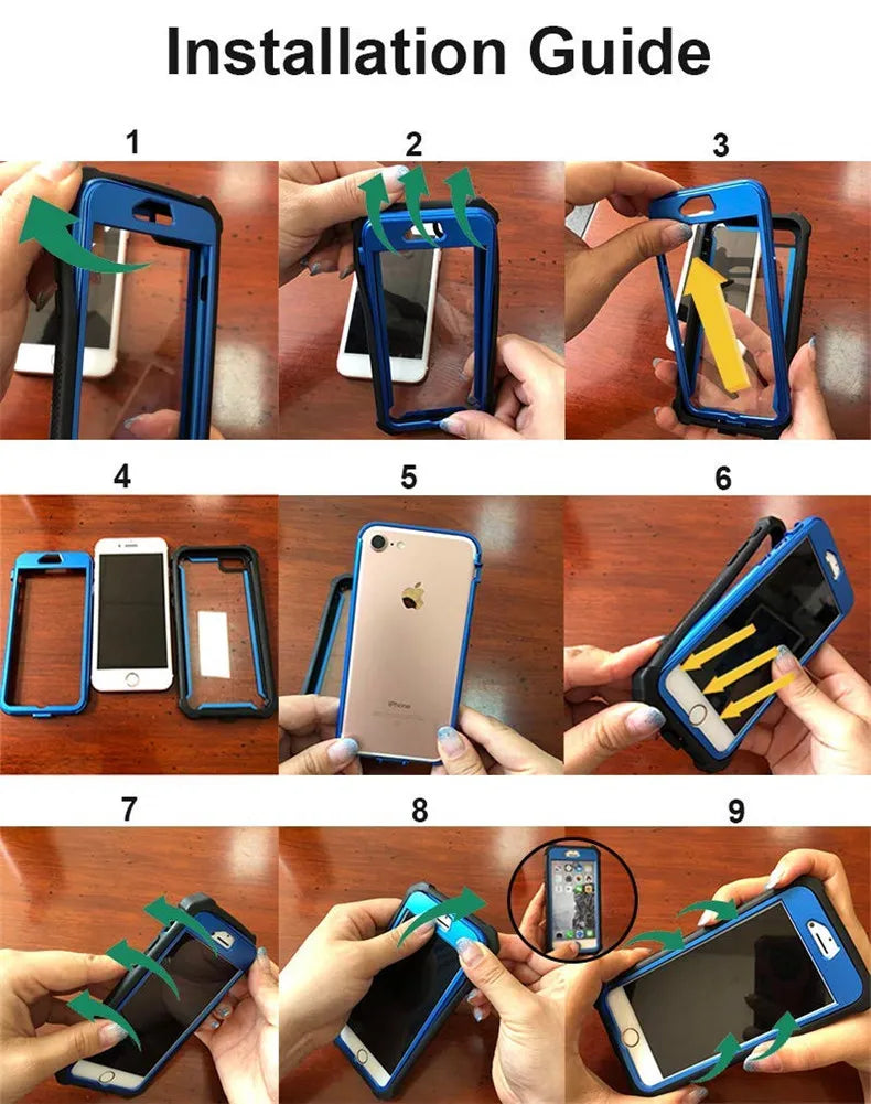 Heavy Duty Protection Urban Doom Armor PC+TPU Case for iPhone 16 15 14 13 12 11 Pro Max Plus Transparent Shockproof Cover