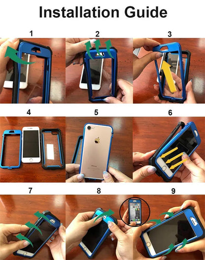 Heavy Duty Protection Urban Doom Armor PC+TPU Case for iPhone 16 15 14 13 12 11 Pro Max Plus Transparent Shockproof Cover