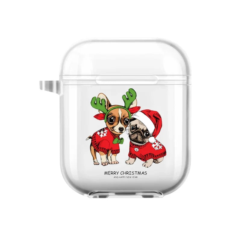 Christmas Santa Elk Earphone Case for Airpods 4th 3rd 2 Pro Shockproof Cover for Airpod 2 3 1 Protective Accessorie Shell Fundas