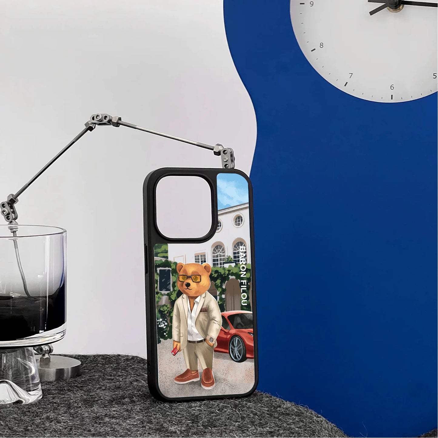 BARON FILOU bear phone case for iphone 16 15 14 13 12 11 pro max plus cover Luxury car fashion  funda sport Skiing cases carcasa