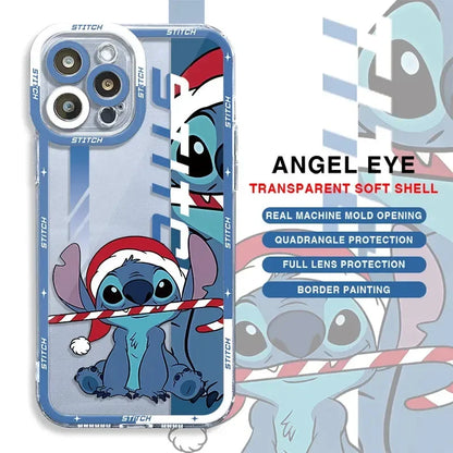 Christmas Stitch Cute Phone Case For IPhone 17 Air 16 14 12 11 Pro Max 15 Plus 13 Mini 16E Cool Simple Full Protection Cover