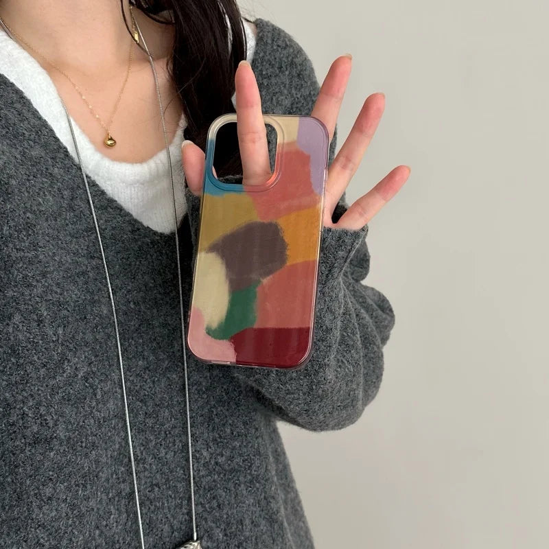 For iPhone16 16pro 16Promax 15 15pro 15Promax 14 14pro 14Promax 13 13Pro 13Promax Phone Case,Multicolor color,Full Cover