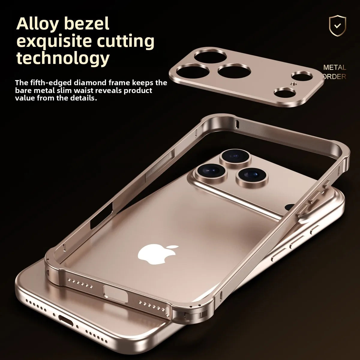 Luxury High-end Official Colour Alloy Aluminium Frame Phone Cases For IPhone 17 Air 17 Pro Max Anti-Shock Lens Rugged Back Cover